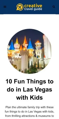 スポンサード記事向けのアメリカ合衆国メディア、Creative Travel Guideのサイトプレビュー