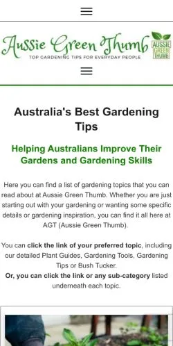 Podgląd witryny Aussiegreenthumb, medium z kraju Stany Zjednoczone do artykułów sponsorowanych