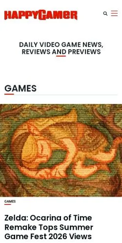 Anteprima del sito HappyGamer, media di Stati Uniti per articoli sponsorizzati