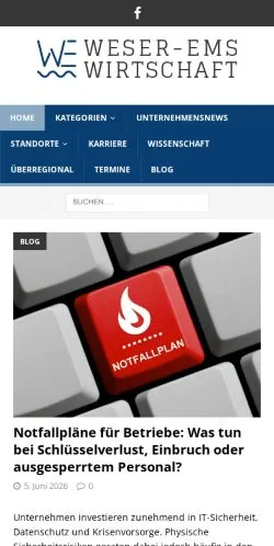 Anteprima del sito Weser Ems Wirtschaft, media di Germania per articoli sponsorizzati