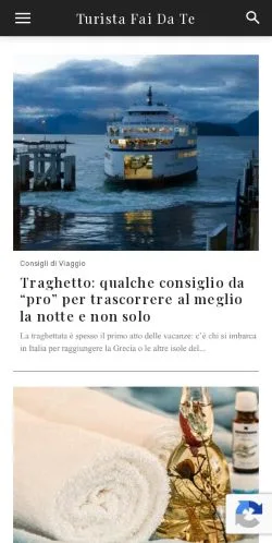 Anteprima del sito Turista Fai Da Te, media di Italia per articoli sponsorizzati