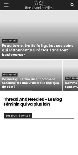 Vorschau der Website Thread & Needles, Medium aus Frankreich für gesponserte Artikel