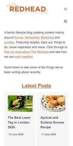Anteprima del sito What the Redhead Said, media di Regno Unito per articoli sponsorizzati