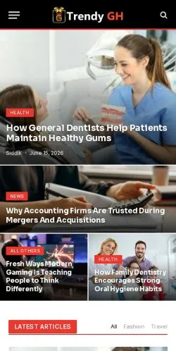 Sponsorlu makaleler için Amerika Birleşik Devletleri medyası Trendy GH sitesinin önizlemesi