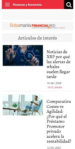 Anteprima del sito Finanzzas, media di Spagna per articoli sponsorizzati