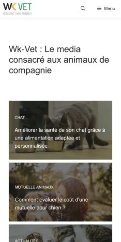 Anteprima del sito Wk-Vet, media di Francia per articoli sponsorizzati