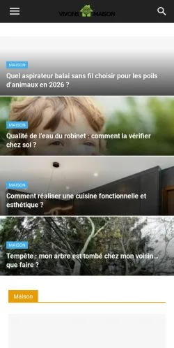 スポンサード記事向けのフランスメディア、Vivons Maisonのサイトプレビュー