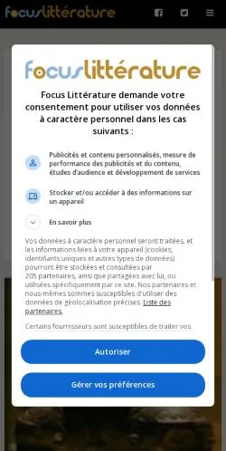 Anteprima del sito Focus Littérature, media di Francia per articoli sponsorizzati