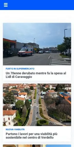 스폰서 기사용 이탈리아 매체 Giornale di Treviglio 사이트 미리보기