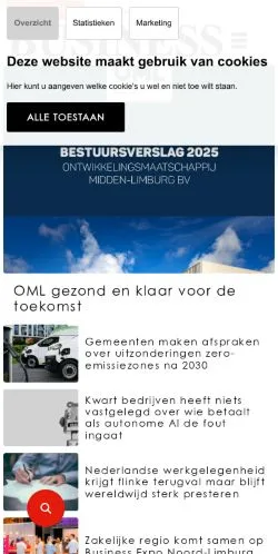 Anteprima del sito Noord-Limburg Business, media di Paesi Bassi per articoli sponsorizzati