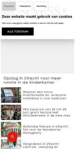 Anteprima del sito Utrecht Business, media di Paesi Bassi per articoli sponsorizzati