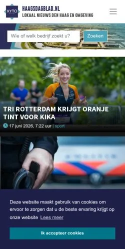 Vista previa del sitio Haags Dagblad, medio de Países Bajos para artículos patrocinados