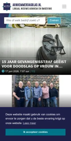 Anteprima del sito Arnhemmer Dagblad, media di Paesi Bassi per articoli sponsorizzati