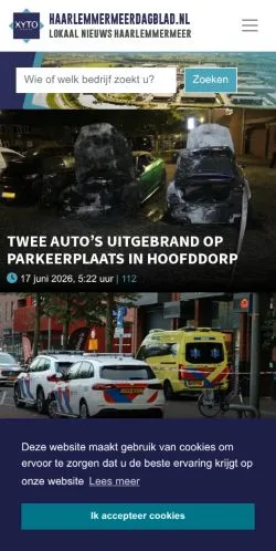 Podgląd witryny Haarlemmermeer Dagblad, medium z kraju Holandia do artykułów sponsorowanych