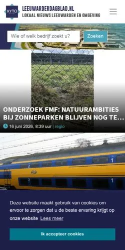 Anteprima del sito Leeuwarderdagblad, media di Paesi Bassi per articoli sponsorizzati