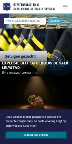 Anteprima del sito Lelystads Dagblad, media di Paesi Bassi per articoli sponsorizzati