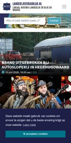 Anteprima del sito Langedijkerdagblad, media di Paesi Bassi per articoli sponsorizzati