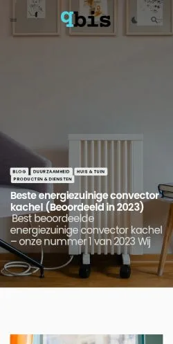 スポンサード記事向けのオランダメディア、Qbis Energie Duurzaamのサイトプレビュー