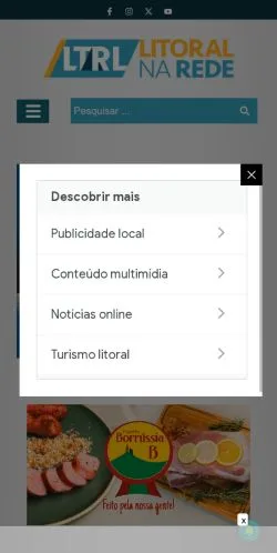 Anteprima del sito Litoral Na Rede, media di Brasile per articoli sponsorizzati