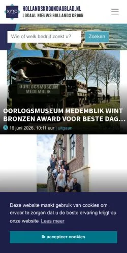 Anteprima del sito Hollands Kroon Dagblad, media di Paesi Bassi per articoli sponsorizzati
