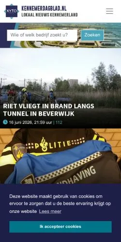 Anteprima del sito Kennemerdagblad, media di Paesi Bassi per articoli sponsorizzati