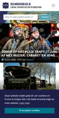 Podgląd witryny Heilooerdagblad, medium z kraju Holandia do artykułów sponsorowanych