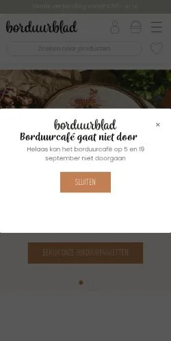 Anteprima del sito Borduurblad, media di Paesi Bassi per articoli sponsorizzati