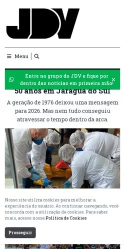 Vista previa del sitio JDV, medio de Brasil para artículos patrocinados