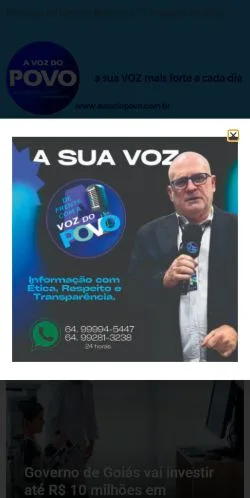 Anteprima del sito A Voz do Povo, media di Brasile per articoli sponsorizzati