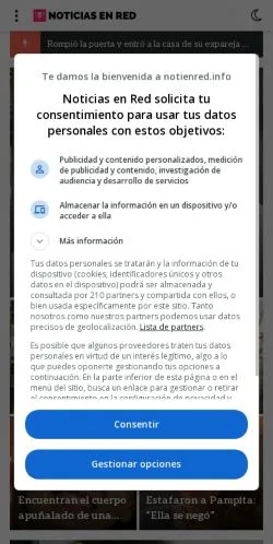 Anteprima del sito Noticias En Red, media di Spagna per articoli sponsorizzati