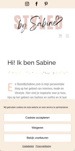 Forhåndsvisning af Styled By Sabine, medie fra Nederlandene til sponsorerede artikler