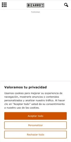 Anteprima del sito Bizarro FM, media di Messico per articoli sponsorizzati
