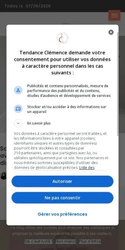 Anteprima del sito Tendance Clémence, media di Francia per articoli sponsorizzati