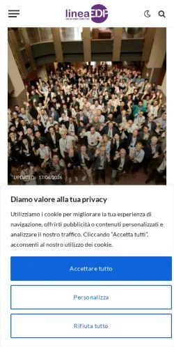 Sponsorlu makaleler için İtalya medyası LineaEDP sitesinin önizlemesi