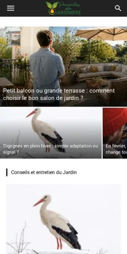 Anteprima del sito Paroles De Jardiniers, media di Francia per articoli sponsorizzati
