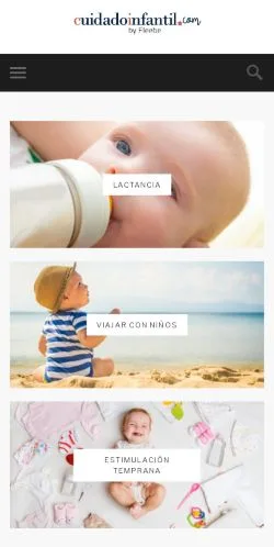 Anteprima del sito Cuidado Infantil, media di Spagna per articoli sponsorizzati