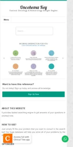 スポンサード記事向けのアメリカ合衆国メディア、Oncohema Keyのサイトプレビュー