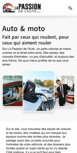 Anteprima del sito La Passion de l'Auto, media di Francia per articoli sponsorizzati