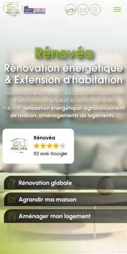 스폰서 기사용 프랑스 매체 Rénovéa 사이트 미리보기