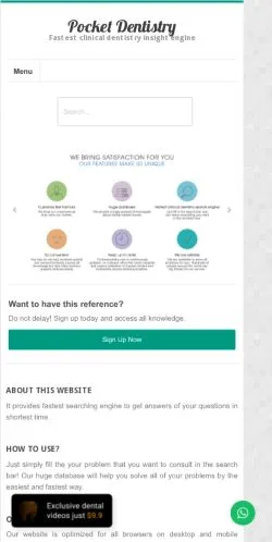 Vista previa del sitio Pocket Dentistry, medio de Estados Unidos para artículos patrocinados