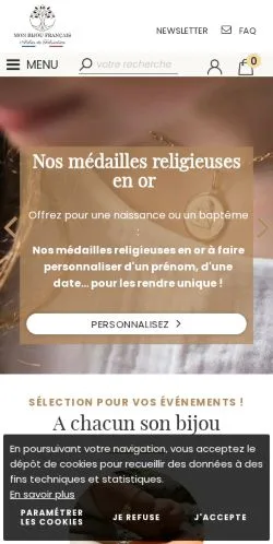 스폰서 기사용 프랑스 매체 Mon Bijou Français 사이트 미리보기