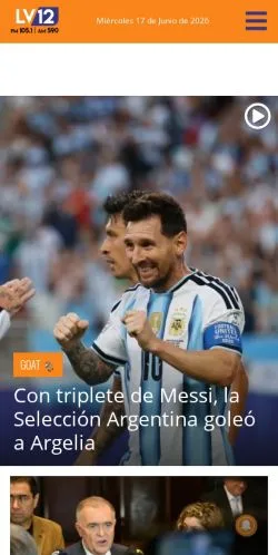 Podgląd witryny Último Momento Tucumán, medium z kraju Argentyna do artykułów sponsorowanych