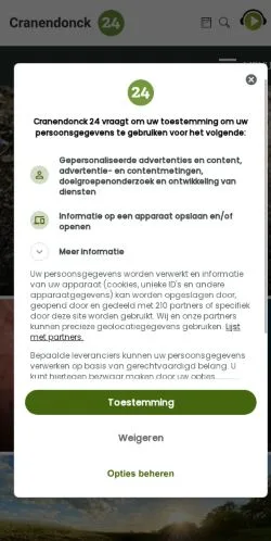Anteprima del sito Cranendonck24, media di Paesi Bassi per articoli sponsorizzati