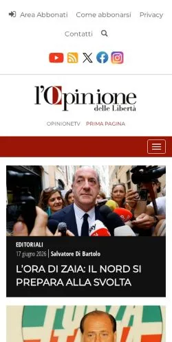 Anteprima del sito Opinione, media di Italia per articoli sponsorizzati