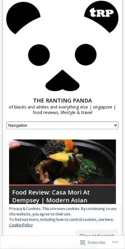Pré-visualização do site The Ranting Panda, meio de Estados Unidos para artigos patrocinados