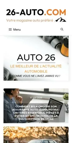 Pré-visualização do site 26-Auto, meio de França para artigos patrocinados
