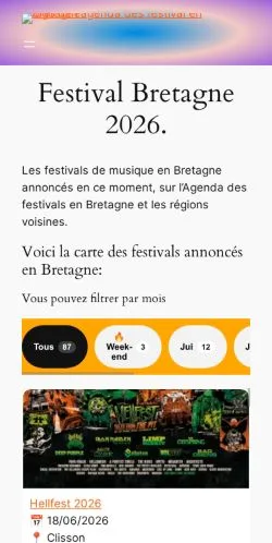 Anteprima del sito Festivals Bretagne 2026, media di Francia per articoli sponsorizzati