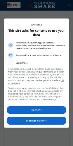 Anteprima del sito The People Who Share, media di Stati Uniti per articoli sponsorizzati