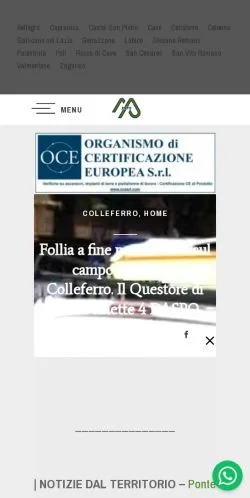 Anteprima del sito Monti Prenestini, media di Italia per articoli sponsorizzati