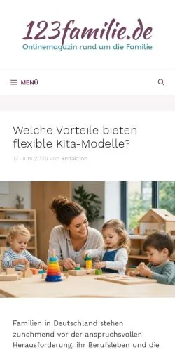 Anteprima del sito 123Familie, media di Germania per articoli sponsorizzati